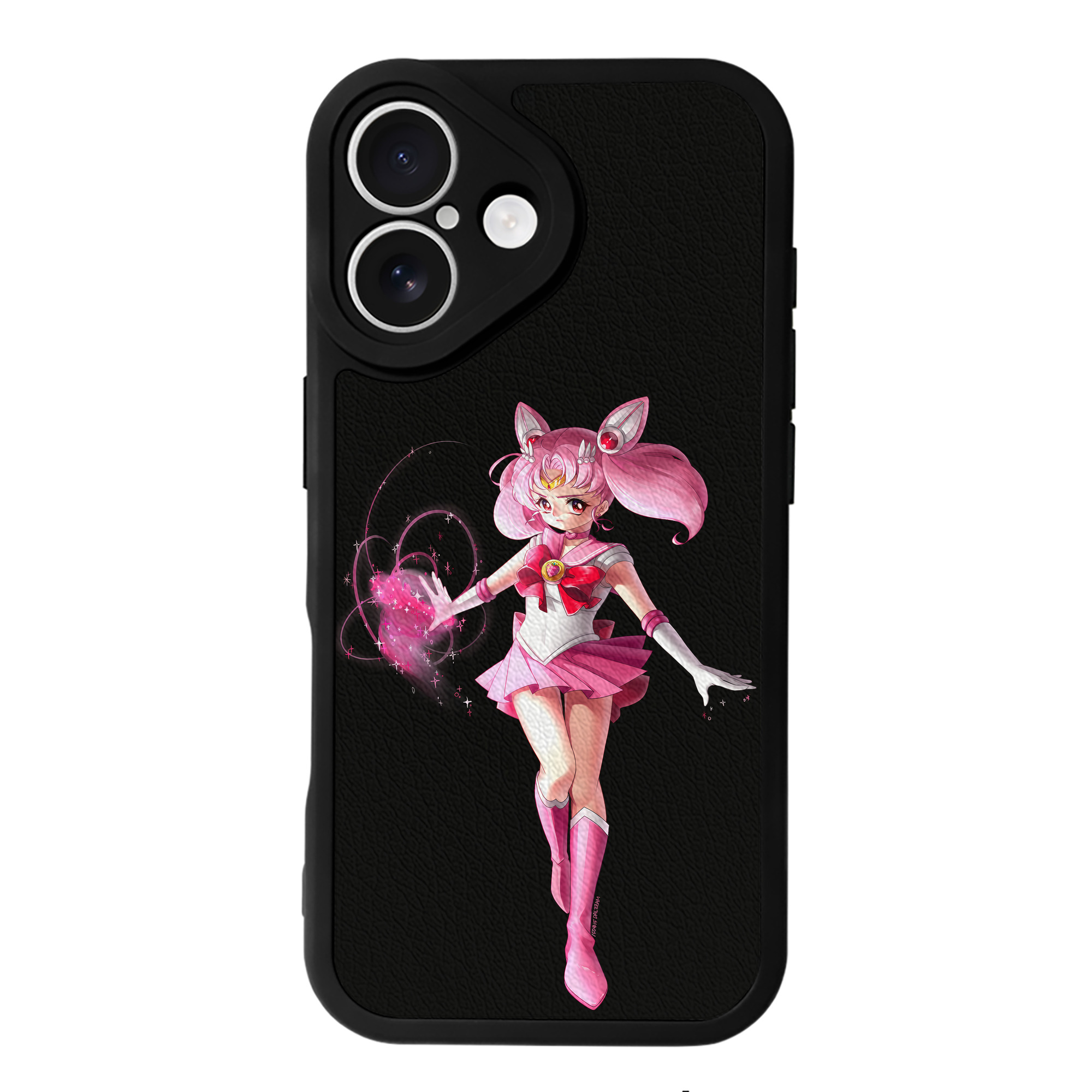 （画像用） 美少女戦士セーラームーン ちびうさ Sailor Moon Chibiusa Tsukino Usagi Small Lady Serenity 【iPhone 16シリーズ対応】シリコンスマホケース（レザー調） 材質：シリコン